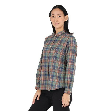 【最大5万ポイントバック!要エントリー&抽選★12/1限定】Foxfire(フォックスファイヤー)(レディース)長袖シャツ TSメランジチェックシャツ 8112...