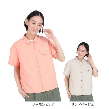 【最大5万ポイントバック!要エントリー&抽選★12/1限定】ホールアース(Whole Earth)(レディース)カジュアル 半袖シャツ WE2RDZ27