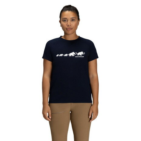 マムートQDロゴプリント半袖Tシャ...