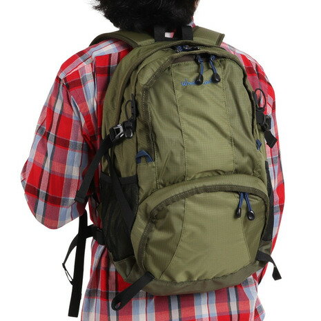 ホールアース（Whole Earth） リュック 20L バックパック WES17F04-9003 DGRN バッグ レインカバー付き 防水カバー 登山