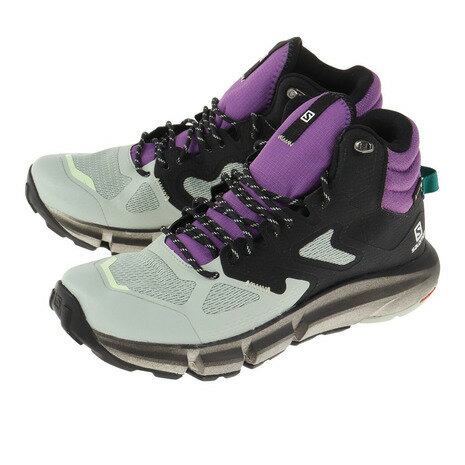 サロモン（SALOMON） PREDICT HIKE MID GORE-TEX Black Aqua Gray L41461000 トレッキングシューズ 登山靴 アウトドア ハイキング 防水 ハイカット （メンズ）