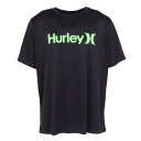ハーレー(HURLEY)(メンズ)ラッシュガード 半袖 Tシャツ ワンアンドオンリー MRG2310032-BLK3 速乾 UVカット