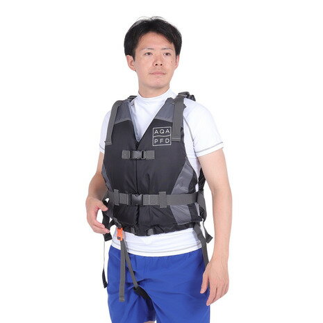 アクア(AQA)(メンズ、レディース)マリンレジャー ライフジャケットII 24KA-9025 BK 大人用