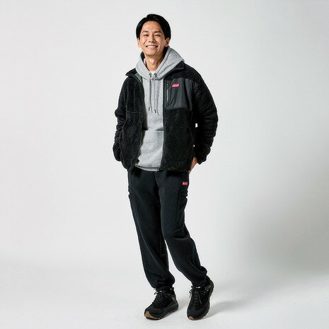 コールマン（Coleman）（メンズ）2026年新春福袋 アウトドア メンズ 4点セット ボアフリースジャケット スウェットパーカー スウェットパンツ 長袖Tシャツ 3