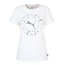 プーマ（PUMA）（レディース）ESS+グラフィック コットン 半袖Tシャツ 678478 02 WHT