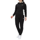 プーマ(PUMA)(レディース)ウォームアップ クラシック フーデット トラックス 上下セット 684127 01 BLK