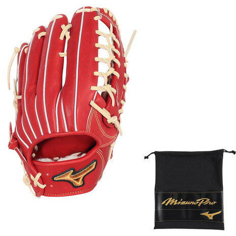 Mizuno Pro 軟式グローブ ホワイト/レッド 楽天市場】ミズノプロ 外野手 軟式(カラーレッド)(グローブ