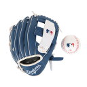 エムエルビー(MLB)(キッズ)MLB LAドジャース 9.5インチグローブ ボール セット 76099F19K6 LAD