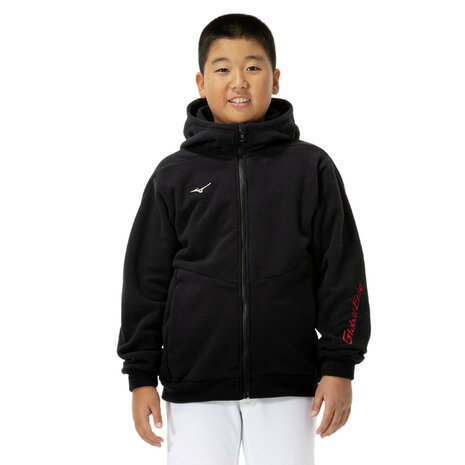 ミズノ（MIZUNO）（キッズ）野球ウェア ジュニア グローバルエリート フリースフーディ 厚手 12JECK8209