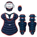 ゼット(ZETT)(キッズ)野球 ジュニア軟式・ジュニアゴムソフト用防具4点セット BL703SET-2964