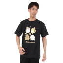 ゴーセン(GOSEN)(メンズ、レディース)pochaneco ぽちゃ猫 半袖Tシャツ J24X0139