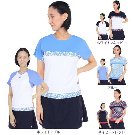 ルコック スポルティフ(le coq sportif)(レディース)テニスウェア サンスクリーン 前後2wayゲームシャツ QTWXJA03