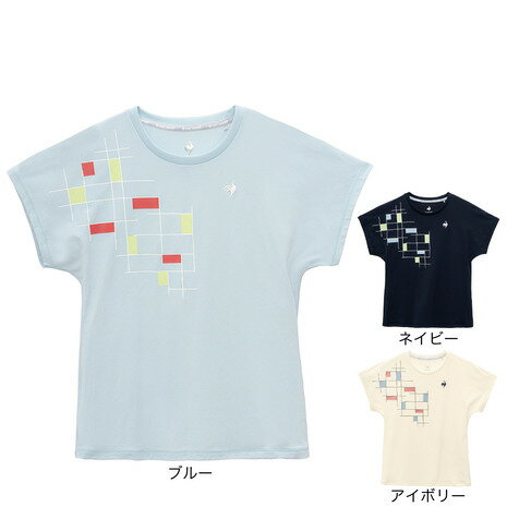 ルコックスポルティフ(lecoqsportif)(レディース)テニスウェア レディース 接触冷感グラフィックゲームシャツ LN5SHT50L