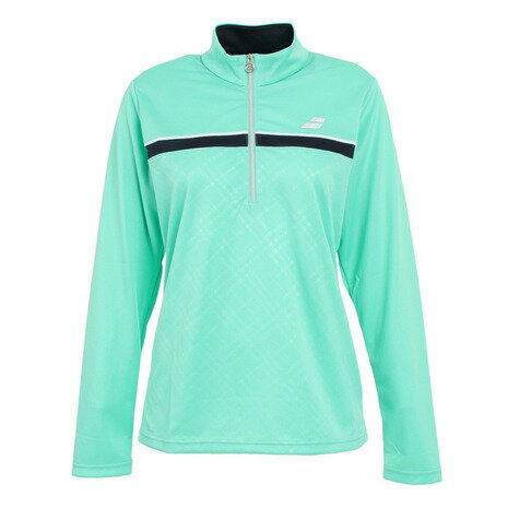 バボラ（BABOLAT）（レディース）テニスウェア レディース PURE LONG SLEEVE SHIRT BWG2376 GR 長袖 吸汗速乾 UVケア