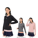 【最大7万ポイントバック!要エントリー&抽選★5/1限定】フィラ(FILA)(レディース)テニスウェア ロングスリーブ フェイク Tシャツ FL7006