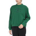 ルコックスポルティフ(lecoqsportif)(レディース)テニスウェア LCSプリュームリブクロス クルーネック スウェット LT4FSW41L GR00