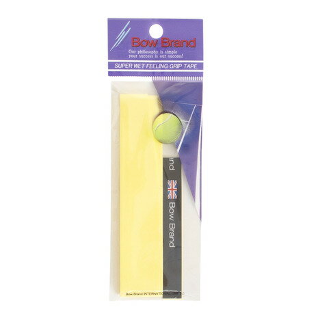 BOW(BOW)(メンズ、レディース)テニスグリップテープ スーパーウエットフィーリング 1本入り KGT158-YL BOW(BOW)(メンズ、レディース)テニスグリップテープ スーパーウエットフィーリング 1本入り KGT158-YL