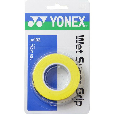 グリップテープ ヨネックス（YONEX）（メンズ、レディース、キッズ）テニスグリップテープ ウェットスーパーグリップ 3本入り AC102-004