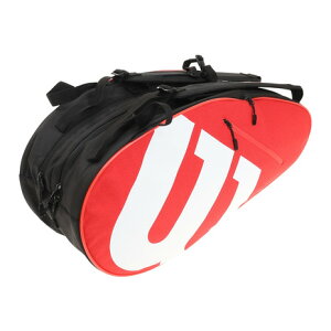 ウイルソン（Wilson） テニス ラケットバッグ TEAMJ 6PK RACKET BAG RED/WHT WR8021602001 （6本収納可） （メンズ、レディース、キッズ）