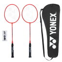 【7/10はエントリーで会員ランク別P10倍】ヨネックス（YONEX） バドミントン ラケット ヨネックス 2本セット シャトル付き グラフレックス ガット張り上げ済 GR417WXG-001 （メンズ、レディース）