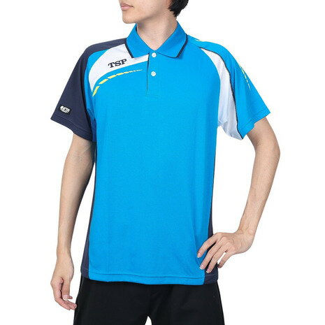 ティーエスピー(TSP)(メンズ)卓球ウエア シャツ アルテシャツ ブルー×ネイビー 031405-0123