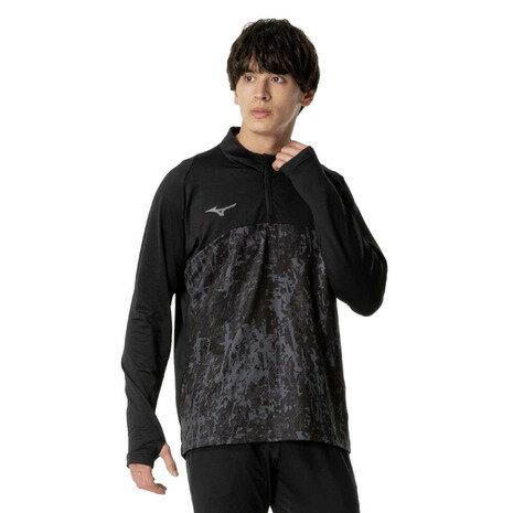 ミズノ(MIZUNO)(メンズ、レディース)サッカーウェア ストレッチフリースシャツ ハーフジップ P2MCB51609 ミズノ(MIZUNO)(メンズ、レディース)サッカーウェア ストレッチフリースシャツ ハーフジップ P2MCB51609
