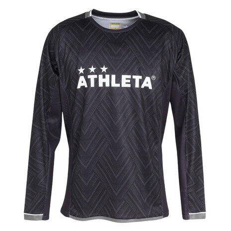アスレタ（ATHLETA）（メンズ）サッカー フットサルウェア 長袖 グラフィック プラクティスシャツ 2418 BLK