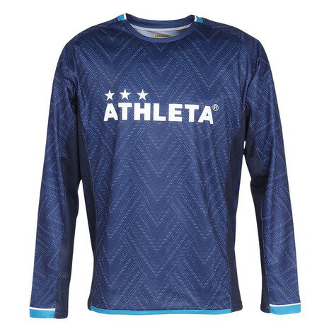 アスレタ(ATHLETA)(メンズ)サッカー フットサルウェア 長袖 グラフィック プラクティスシャツ 2418 NVY