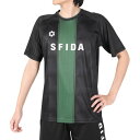 スフィーダ(SFIDA)(メンズ)サッカー フットサルウェア プラクティスシャツ センターストライプ SA-24X30 BLK/HT GRN