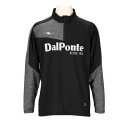 ダウポンチ(DalPonte)(メンズ)サッカー フットサルウェア 裏起毛 ウォーム ハーフジップモックネックプラクティスシャツ DPZ0416-BLACK