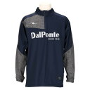 ダウポンチ(DalPonte)(メンズ)サッカー フットサルウェア 裏起毛 ウォーム ハーフジップ モックネックプラクティスシャツ DPZ0416-NAVY