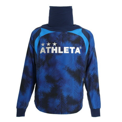 【10%OFFクーポン 12/11まで】アスレタ（ATHLETA）（メンズ）サッカー ウェア メンズ ハイネックピステシャツ XE-380 NVY