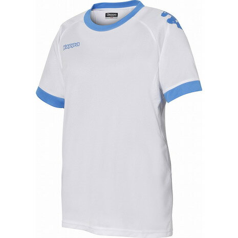 カッパ（Kappa） サッカー ウェア 半袖 ジュニア Tシャツ プラクティスシャツ KF7A2TS12 WT フットサルウェア （キッズ）