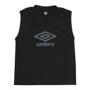 アンブロ(UMBRO)(キッズ)サッカーウェア ジュニア ノースリーブプラクティスシャツ UUJTJA66 BLK 速乾