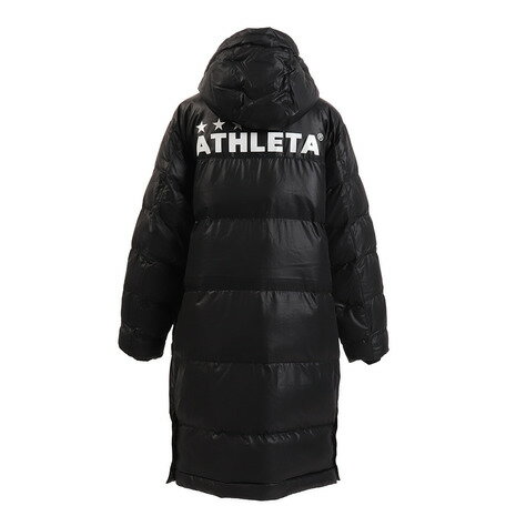 【5点以上で10％OFFクーポン！9/1限定】アスレタ（ATHLETA） サッカー ジュニア ウェア ベンチコート 4129J 黒【ロングコート アウター 防寒】 （キッズ）