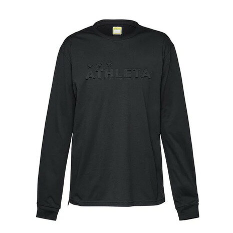 【最大7万ポイントバック!要エントリー&抽選★5/10限定】アスレタ(ATHLETA)(キッズ)ジュニア サッカー フットサルウェア ロングスリーブTシャツ 3387J BLK