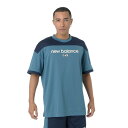 ニューバランス(new balance)(メンズ)バスケットボールウェア リニアロゴハニカムメッシュ 半袖Tシャツ AMT45072EUB 速乾