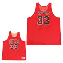 ミッチェルアンドネス（Mitchell Ness）（メンズ）NBA シカゴブルズ スコッティピッペン リバーシブル メッシュ タンクトップ MSRVMI19003-CBURDGD95SPI M