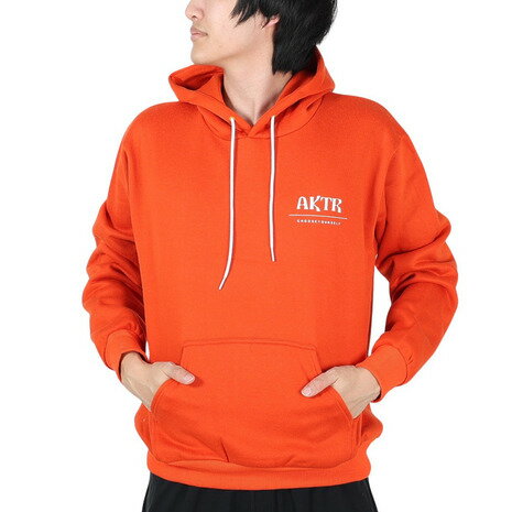 アクター(AKTR)(メンズ)バスケットボールウェア BREEZE ロゴ スウェット プルオーバーパーカー 221-063010 OR