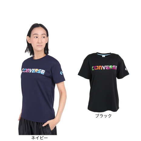 コンバース（CONVERSE）（レディース）バスケットボールウェア 半袖プリントTシャツ CB331353