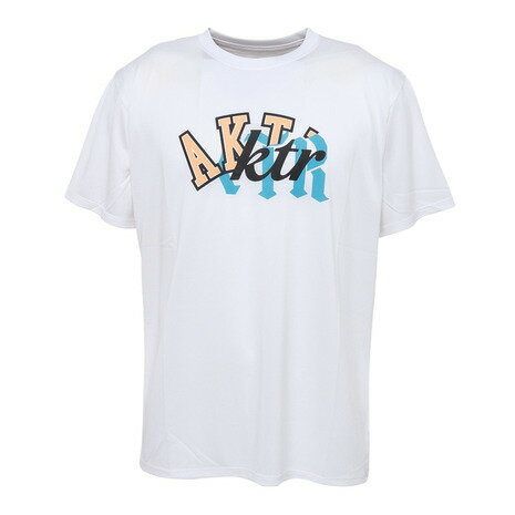 アクター（AKTR）（メンズ）バスケットボールウェア MIXTURE LOGO SPORTS 半袖Tシャツ 123-004005 WH 速乾