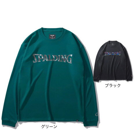 【20%OFFクーポン対象!12/11まで】スポルディング(SPALDING)(メンズ、レディース)バスケットボールウェア 長袖 Tシャツ ジオメトリック ロゴ...