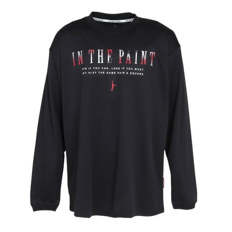 インザペイント（IN THE PAINT）（メンズ）バスケットボールウェア メッセージ 長袖シャツ ITP25406BLK