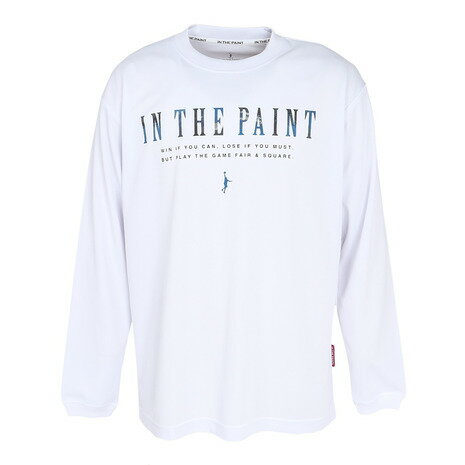 インザペイント（IN THE PAINT）（メンズ）バスケットボールウェア メッセージ 長袖シャツ ITP25406WHT
