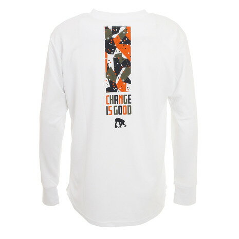 エゴザル（EGOZARU） バスケットボールウェア P.D.C. バックプリント 長袖Tシャツ WHITE1 EZLT-F2123-176 （メンズ）