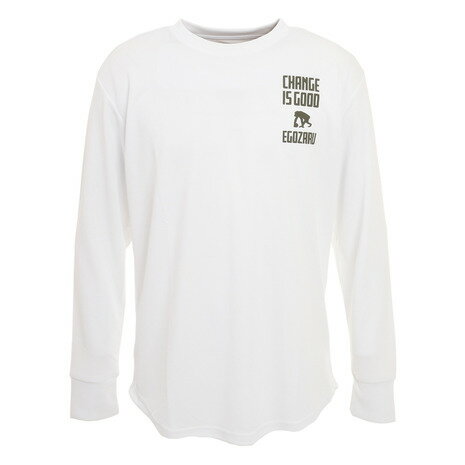 エゴザル（EGOZARU） バスケットボールウェア P.D.C. バックプリント 長袖Tシャツ WHITE1 EZLT-F2123-176 （メンズ）