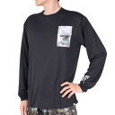 スポルディング(SPALDING)(メンズ)バスケットボールウェア ロングスリーブTシャツ ウォールペイント SMT23115BK 速乾 UVカット