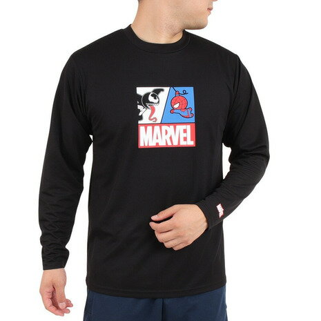 マーベル（MARVEL）（メンズ）スパイダーマン ヴェノム UVカット ロング 長袖Tシャツ DS0223002 冷感 速乾
