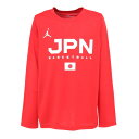 ジョーダン(JORDAN)(キッズ)バスケ 日本代表 Tシャツ ジュニア 長袖 JPN 2023 W杯 レッド YGB7NBA2-RED