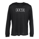 アクター(AKTR)(メンズ、レディース)バスケットボールウェア ベーシック ロゴ ロングスリーブ スポーツTシャツ 524-005005 BK